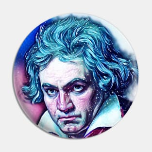 Ludwig van Beethoven snowy Portrait | Ludwig van Beethoven Artwork 13 Pin