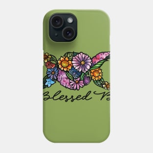 Blessed Be Triple Moon Flowers Phone Case