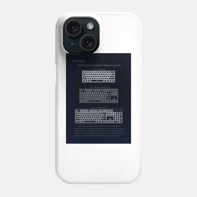 Keyboard Layout Phone Case by Naui Kev Art