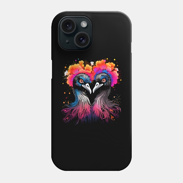 Emu Couple Valentine Phone Case by JH Mart