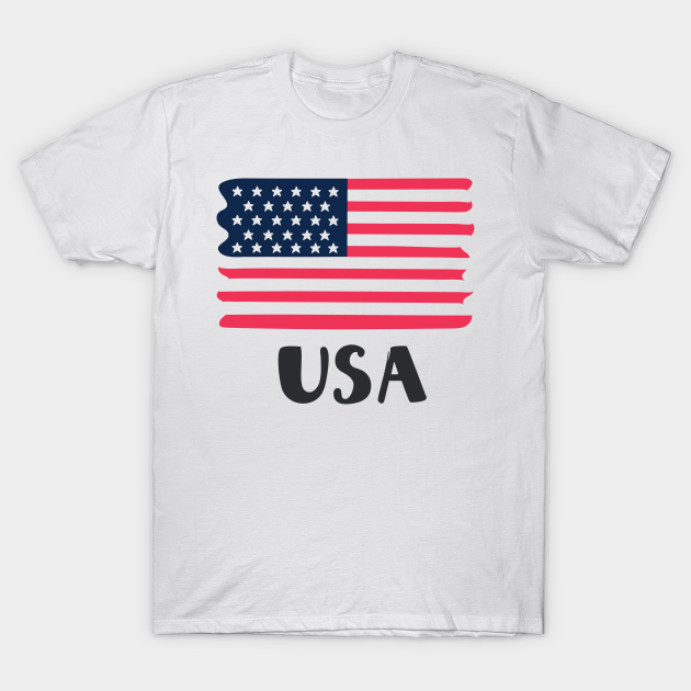 Cartoon American Flag Symbol - American Flag - T-Shirt | TeePublic