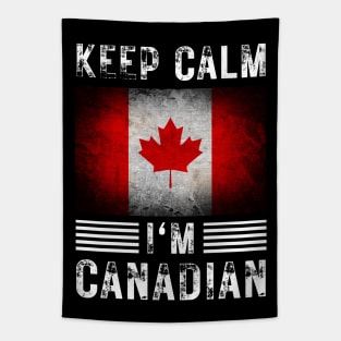 Keep Calm I'm Canadian Tapestry