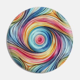 Psychedelic looking abstract illustration of Swirls Pin