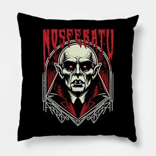 Nosferatu Horror Style Original Art Pillow