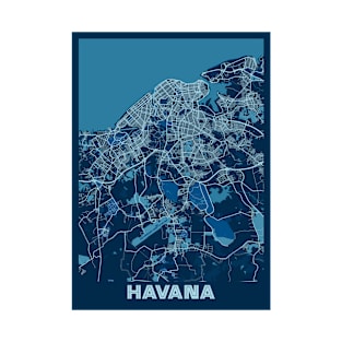 Havana - Cuba Peace City Map T-Shirt