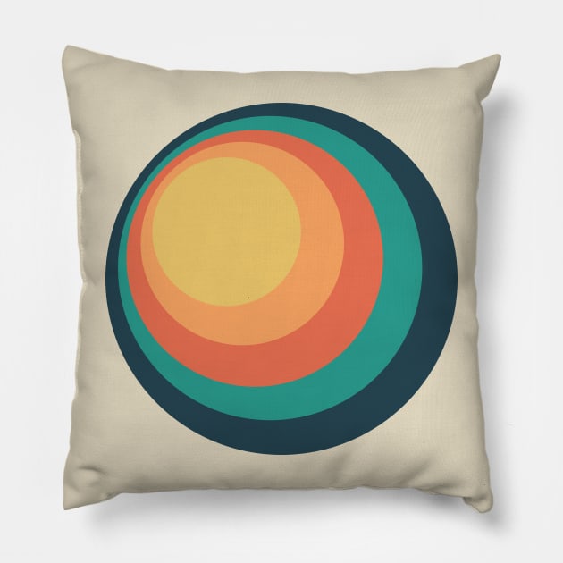 Circle Vintage Rainbow Pillow by Clue Sky