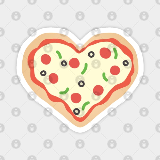 Pizza Heart Magnet by Wandering Octopus Designs