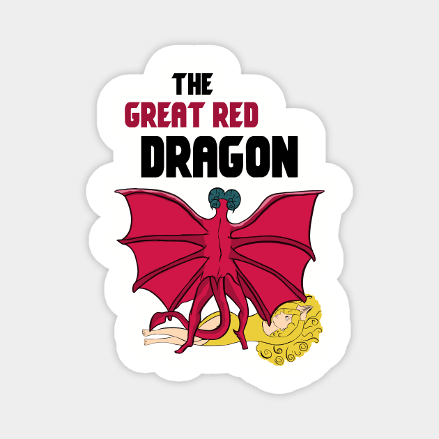 The great red dragon Magnet by cypryanus