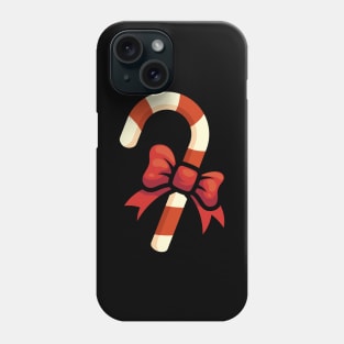 Christmas Candy Cane and Ribbon Phone Case