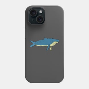 blue humpback whale Phone Case