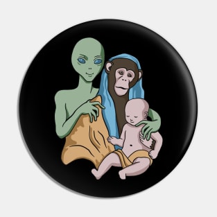 Alien Monkey Human Pin