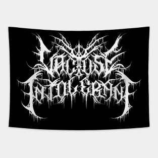 LACTOSE INTOLERANT metal logo Tapestry