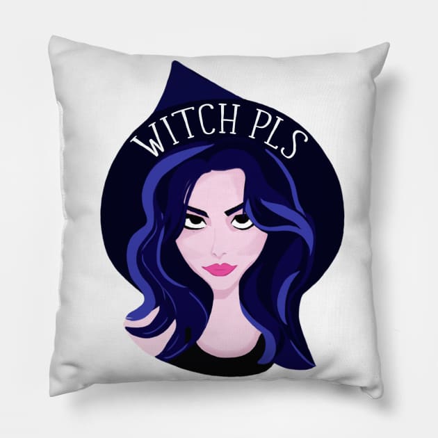 Witch Pls Pillow by Witchling Art