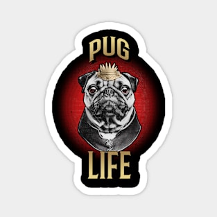 Pug Life Pug Crown Magnet