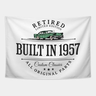 1957 Retired Parts Retirement Birthday Tapestry