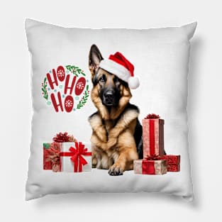 HO HO HO German Shepherd Pillow