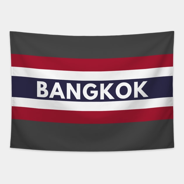 Bangkok City in Thailand Flag Tapestry by aybe7elf