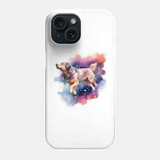 Galaxy Dog Watercolor Art Phone Case