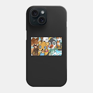 Characters Sliding Down Waterslide Phone Case