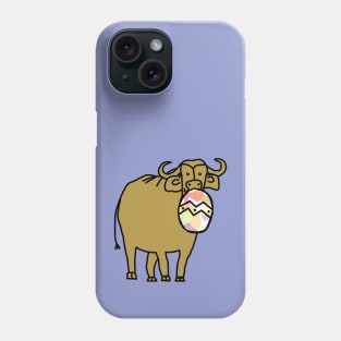 Gold Ox with Large Easter Egg Phone Case