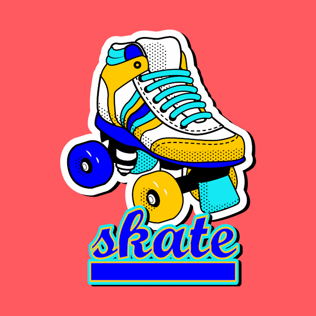 Retro Roller Skate by AlondraHanley