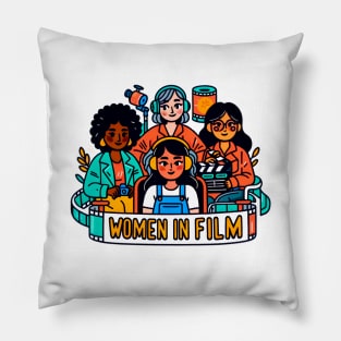 Support Women in Film - Cinematic Pioneers Pillow