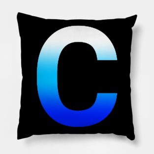 Blue Letter C Pillow