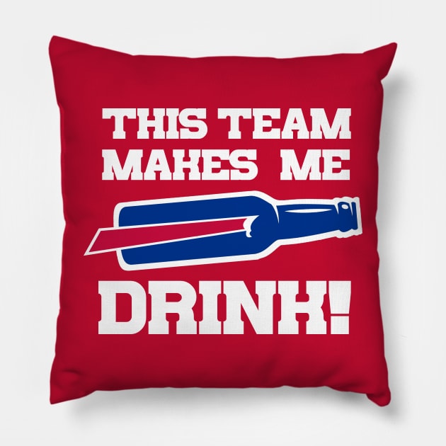 BILLS MAKE ME DRINK Pillow by thedeuce