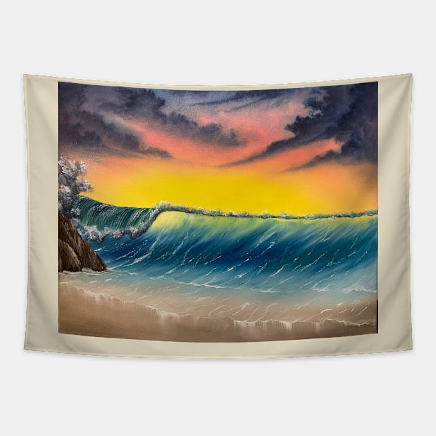 Sunrise Seascape Tapestry by J&S mason