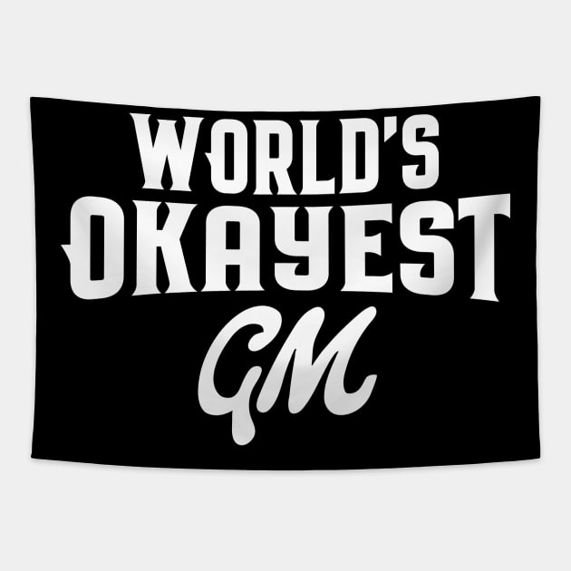 World's Okayest GM Game Master Tabletop RPG Gaming Tapestry by pixeptional