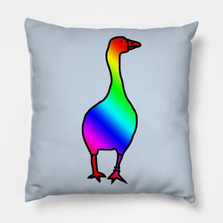 Bright Rainbow Gaming Goose Pillow