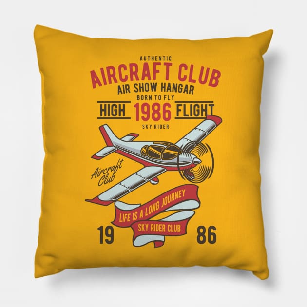 Aircraft Club Pillow by alphacreatives