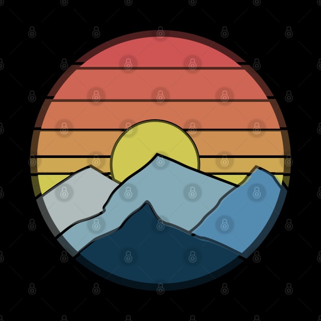 Mountain and Sun rise vector by Art by Ergate