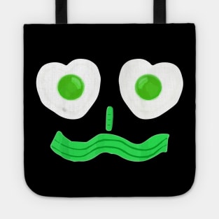 Green Eggs Ham Smile Face Brunch Breakfast Funny St Patrick's Day Tote