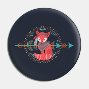 Tribal Fox Totem Boho Spring Pin