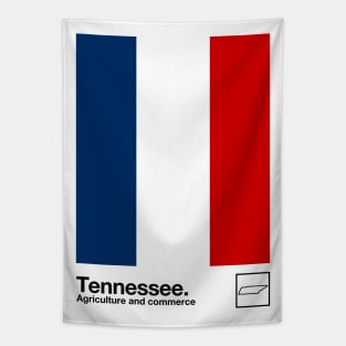 Tennessee Flag // Original Aesthetic Colors Artwork Design Tapestry