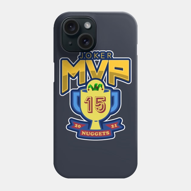 Nikola Jokic MVP Denver Nuggets 2021 Art Phone Case by antarte