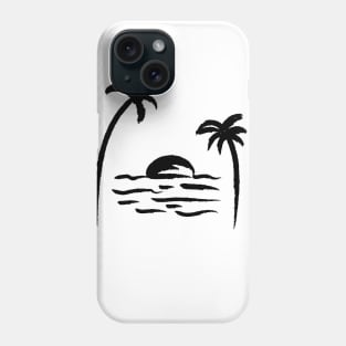 black palm trees design Phone Case