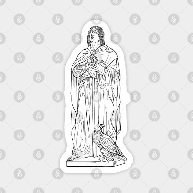 Saint John the Baptist Magnet by Vintage Boutique