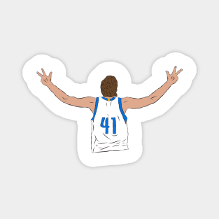 Dirk Nowitzki Celebration Magnet