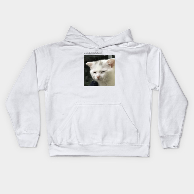Awake But At What Cost Cat Meme Cat Kinder Hoodie Teepublic De