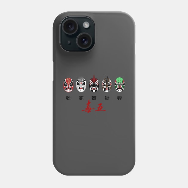 Five Deadly Venoms - Wu Du Masks Phone Case by PreservedDragons