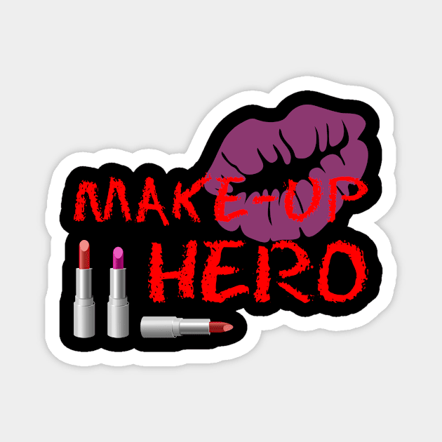 Make-Up Hero On Black Magnet by funfun