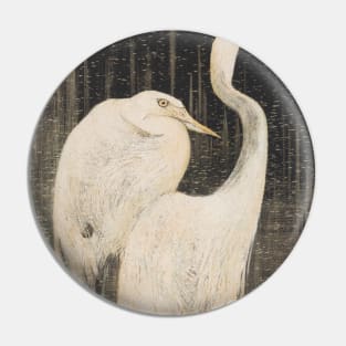 Twee zilverreigers , 1878–1905 Pin