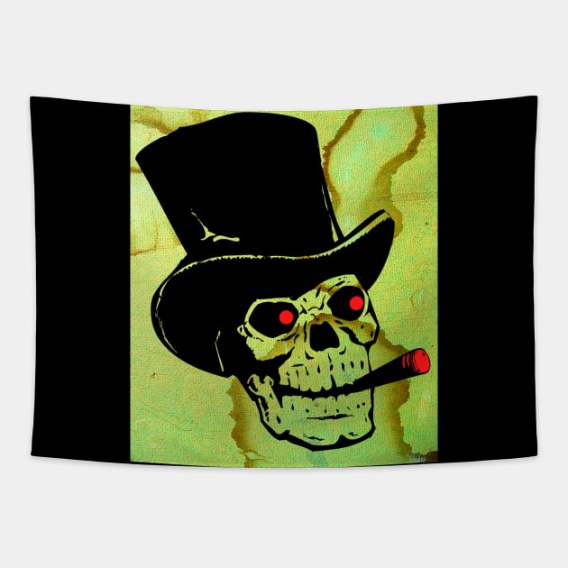 Mister Halloween Pretty In Green Tapestry by TJWDraws