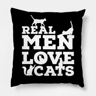 Real Men Love Cats - Funny Custom Graphic Pillow