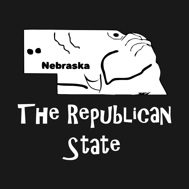A funny map of Nebraska Nebraska TShirt TeePublic