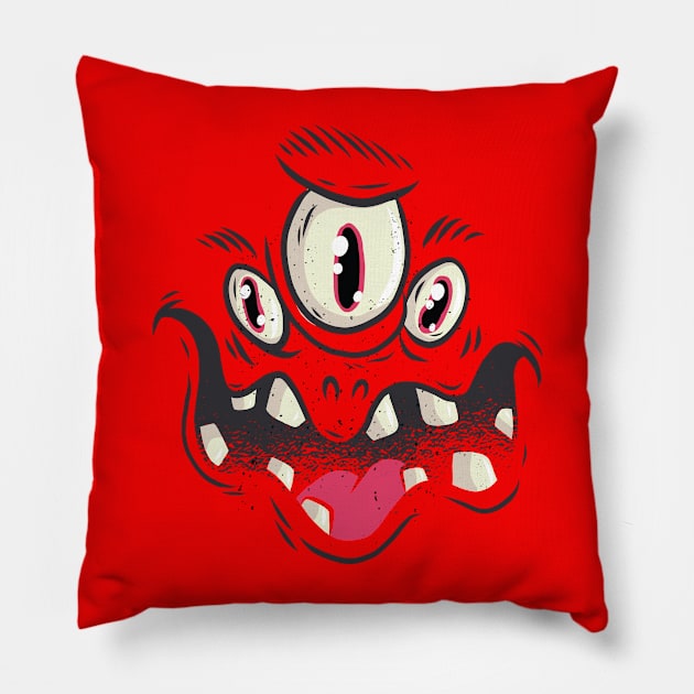 Monster face Pillow by madeinchorley