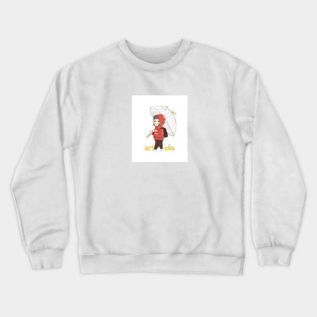 girl in red sweatshirt