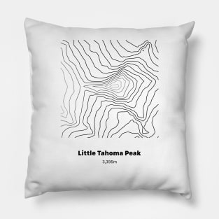 Little Tahoma Peak Topographic Map Pillow